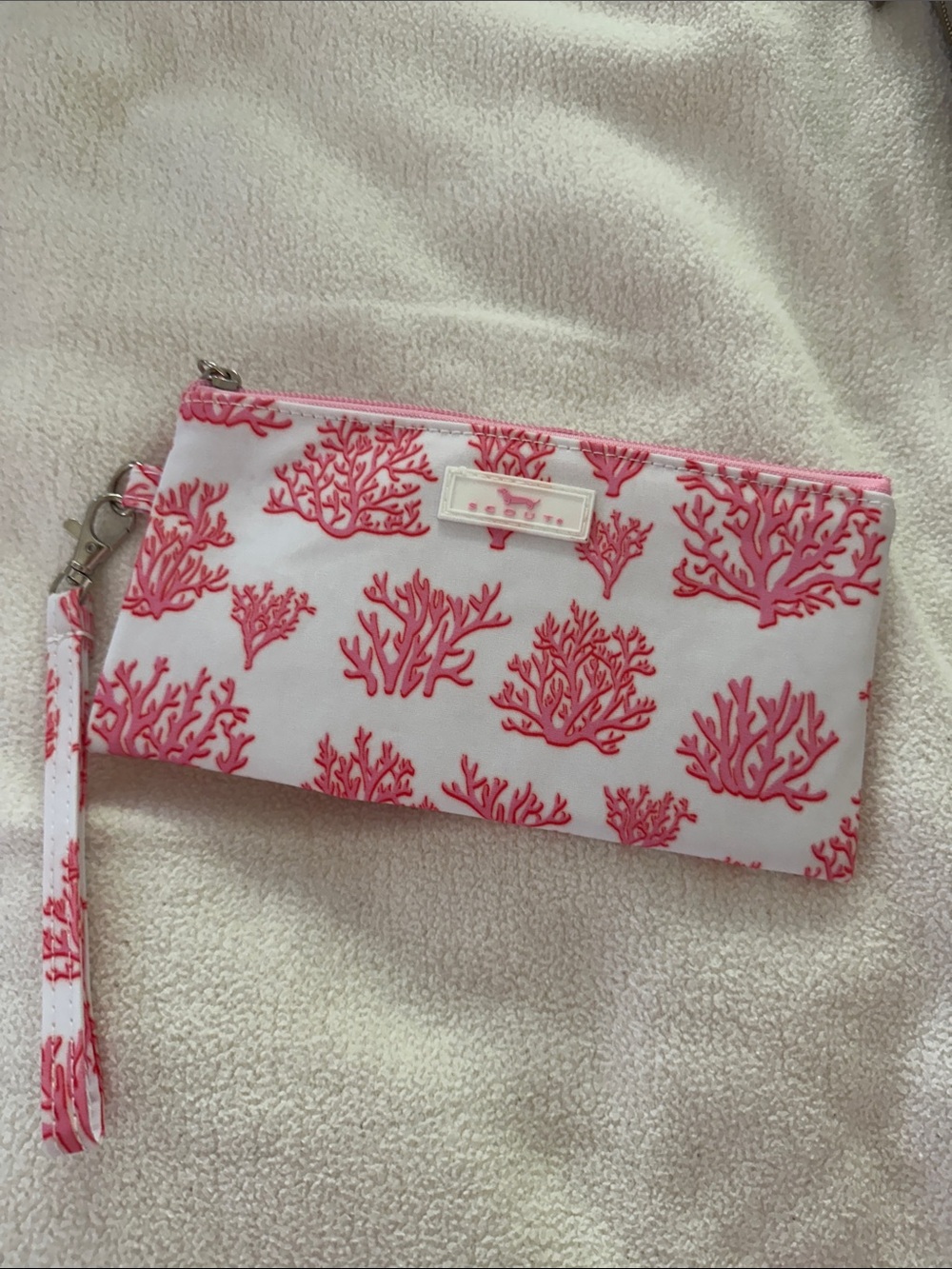 Scout Pink Coral Print Wristlet Clutch